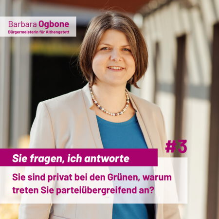 Sie sind privat bei den Grünen, warum treten Sie parteiübergreifend an