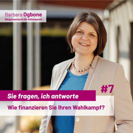 Wie finanzieren Sie Ihren Wahlkampf